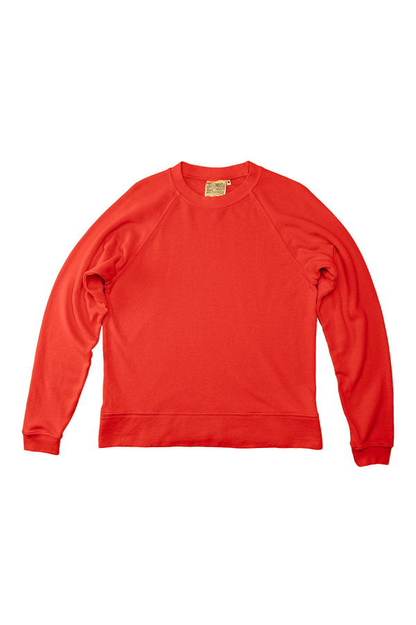 Sierra Raglan Sweatshirt - Sale Colors | Jungmaven Hemp Clothing & Accessories / Color: Poppy Red