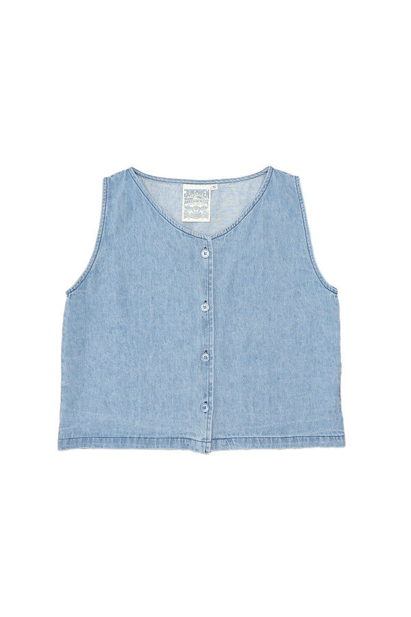 Skyline Summer Denim Vest | Jungmaven Hemp Clothing & Accessories / Color: Light