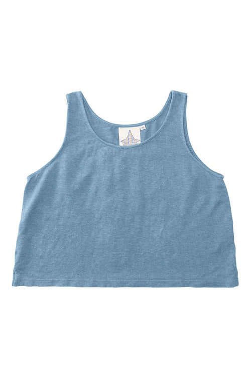 Sophie 100%  Hemp Cropped Tank Top - Sale Colors | Jungmaven Hemp Clothing & Accessories / Color: Blue Heaven