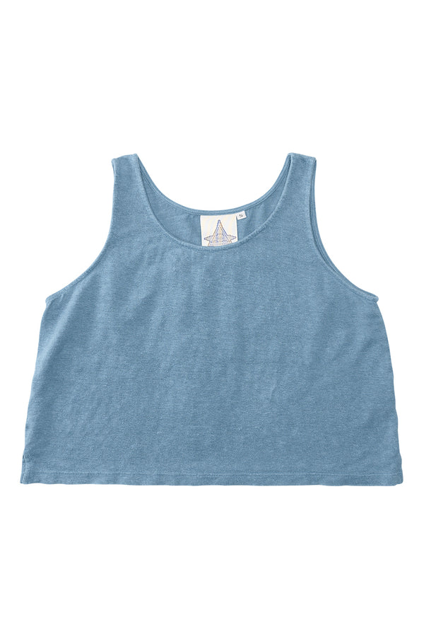 Sophie 100%  Hemp Cropped Tank Top - Sale Colors | Jungmaven Hemp Clothing & Accessories / Color: Blue Heaven