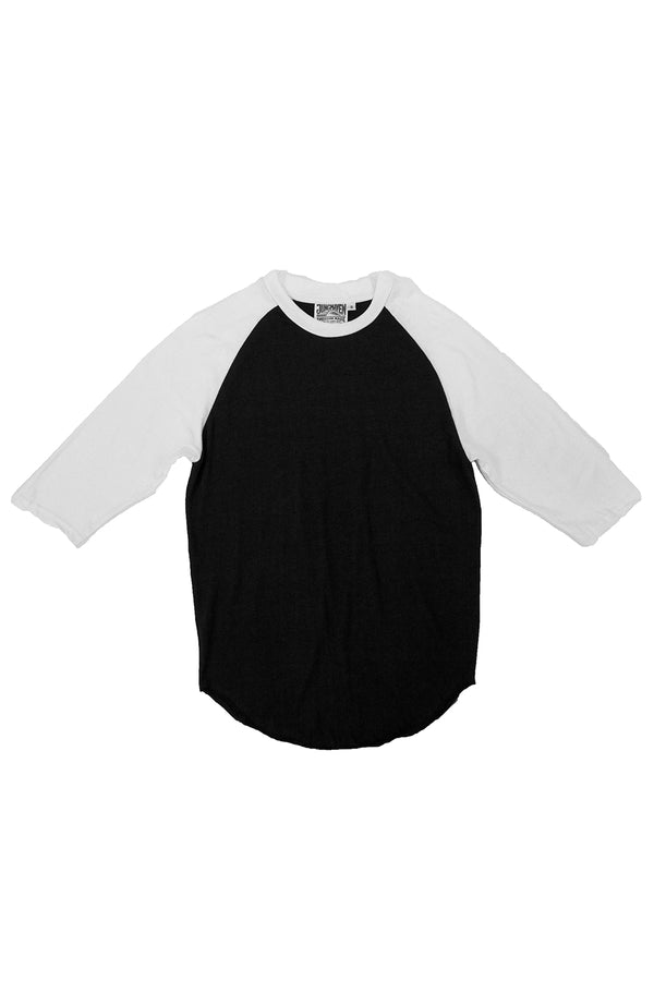 Stones 3/4 Sleeve Raglan | Jungmaven Hemp Clothing & Accessories / Color: White Sleeve/Black Body