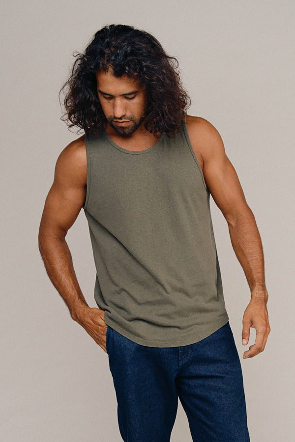 Tank Top | Jungmaven Hemp Clothing & Accessories / model_desc: Matias is 6’2” wearing L