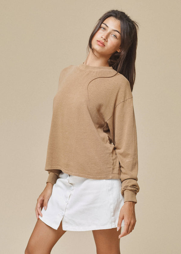 Cropped Long Sleeve Tee | Jungmaven Hemp Clothing & Accessories / model_desc: Meeya is  5’6” wearing XS