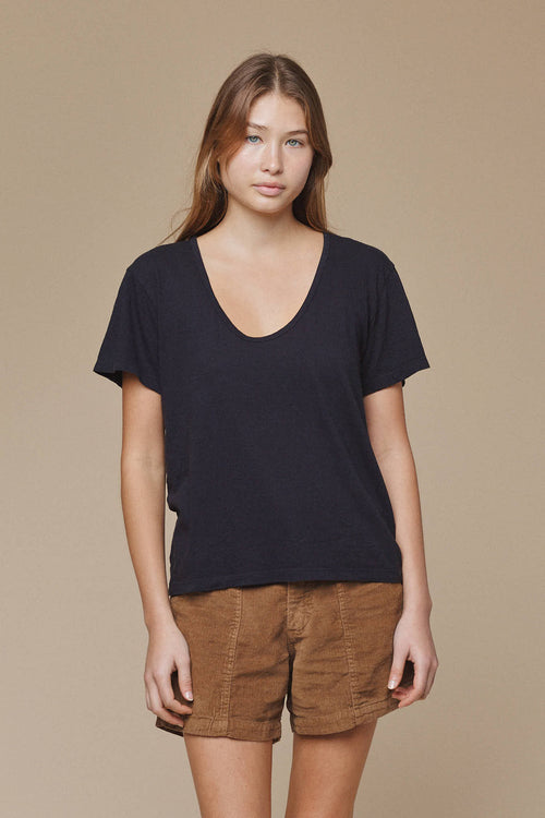 Zuma Scoop Neck Tee | Jungmaven Hemp Clothing & Accessories / model_desc: Katriel is 5’9” wearing XS