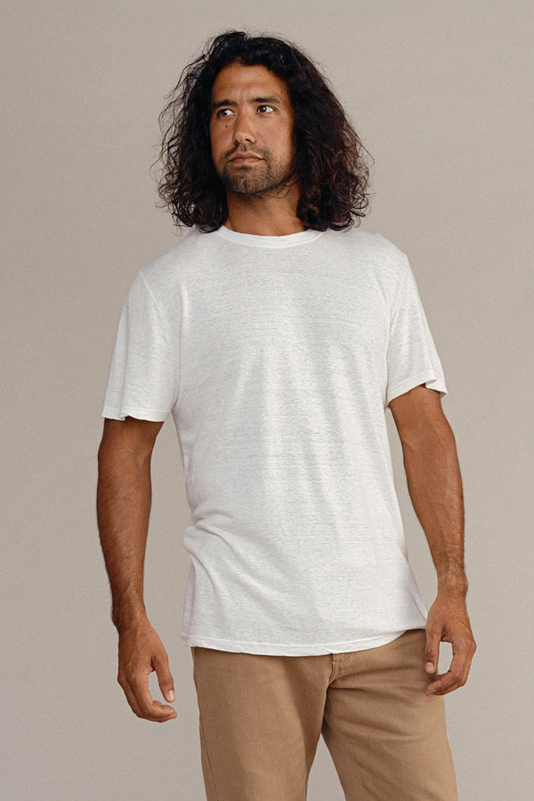 Canyon 100% Everyday Hemp Tee | Jungmaven Hemp Clothing & Accessories / model_desc: Matias is 6’2” wearing XL