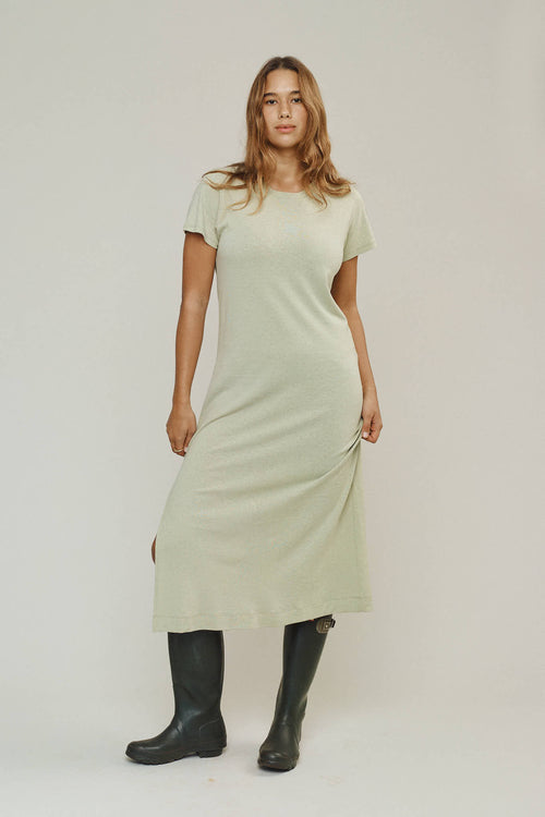 Heathered Sydney Dress | Jungmaven Hemp Clothing & Accessories / model_desc: Maya is 5'10